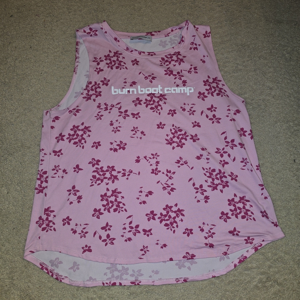 Burn Bootcamp Pink Floral Women's Top